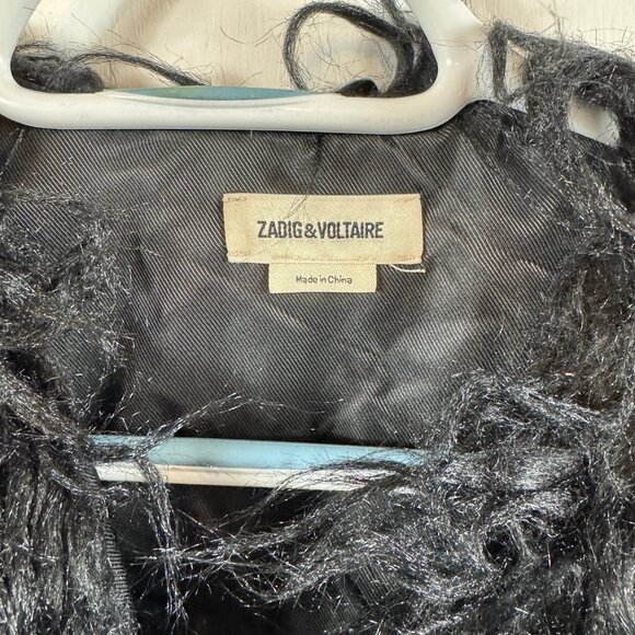 Zadig & Voltaire “Fete Yeti SPI” Black Faux Fur Vest – Size M - Picture 5 of 8